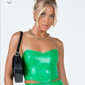 Princess Polly Jessica PU Bustier top